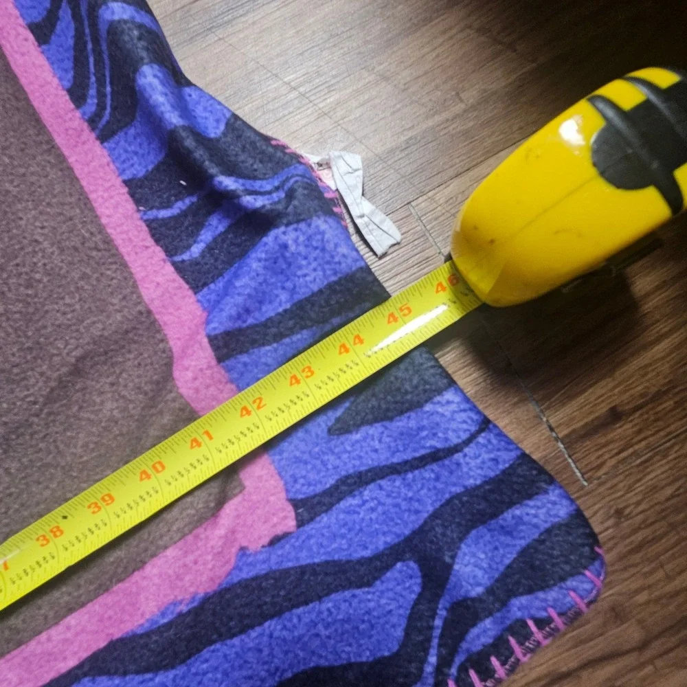 One Direction 2012 Fleece Throw Blanket Purple Zebra Print 1D Global 45x60